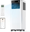 Temprium Climatiseur Mobile 7000 BTU, Silencieux <48 dB, Contrôle Via Application/Télécommande, Idéal Pour Pièces Jusqu'à 20 m2, Blanc/Noir