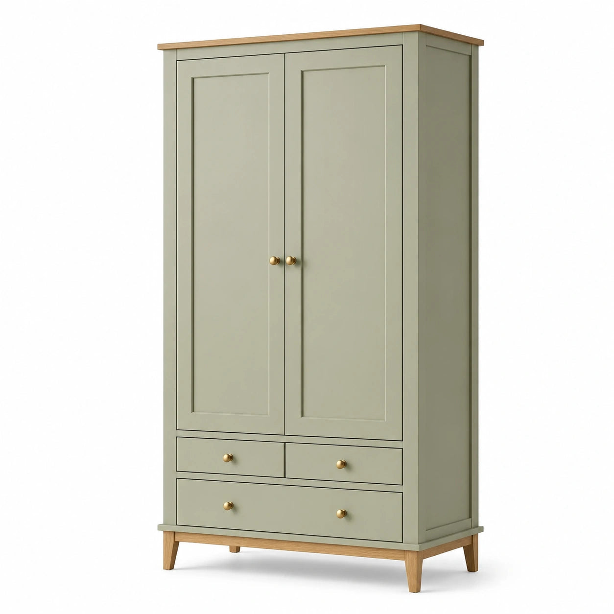 Armoire en bois MDF avec tiroirs en vert clair