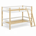Lit superposé en métal argenté avec finitions en bois 200x90 cm