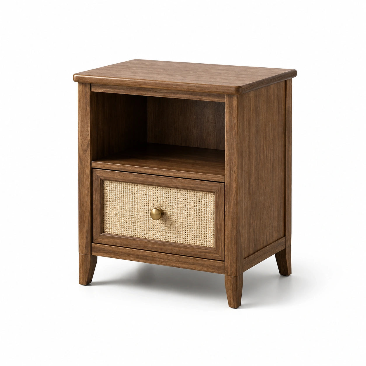 Table de chevet en bois avec tiroirs MDF blancs 48x40x60cm