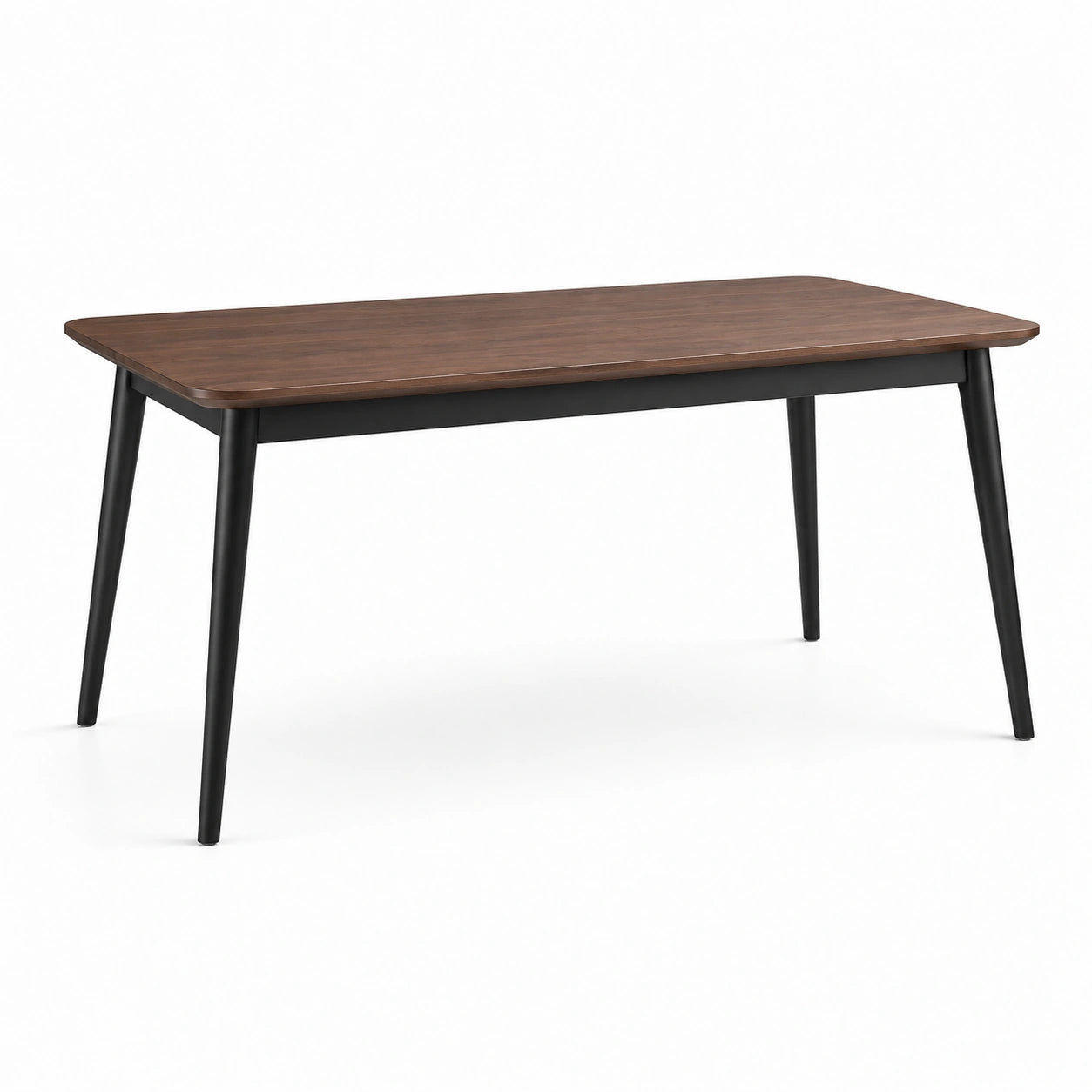 Table rectangulaire en bois et métal noir 180x90x75 cm
