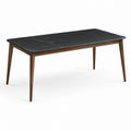 Table ronde en marbre et métal noir 120 cm