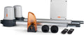 Quincaillerie de portail, 2 télécommandes portée 50m, Feu clignotant ampoule LED – SCS Sentinel, Gris/Noir/Orange, 400 Kg max, 24V
