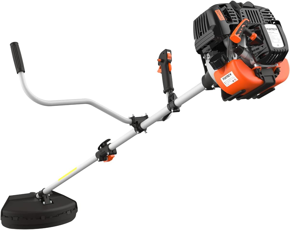 Fuxtec FX-4MS131, Débroussailleuse, Débroussailleuse Thermique 4 Temps FX-4MS131 31cm3 2en1 Multitool Sangle de Transport, Noir/Orange/Argent