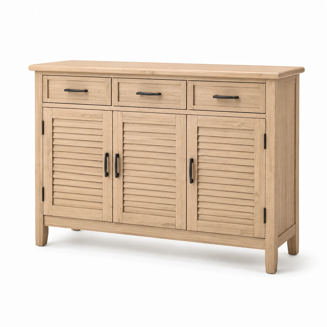 Buffet en bois avec 3 portes et 3 tiroirs