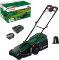Bosch ROTAK18V-32 Tondeuse à Gazon sans-Fil ROTAK18V-32 (Largeur de Coupe: 32 cm, Hauteur de Coupe: 25-65 mm, Batterie et Chargeur)