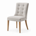 Chaise en tissu avec pieds en bois