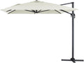 Parasol Jardin déporté alu Sun 4' 3 x 4 m – Habitat et Jardin, Écru/Noir, Ecru