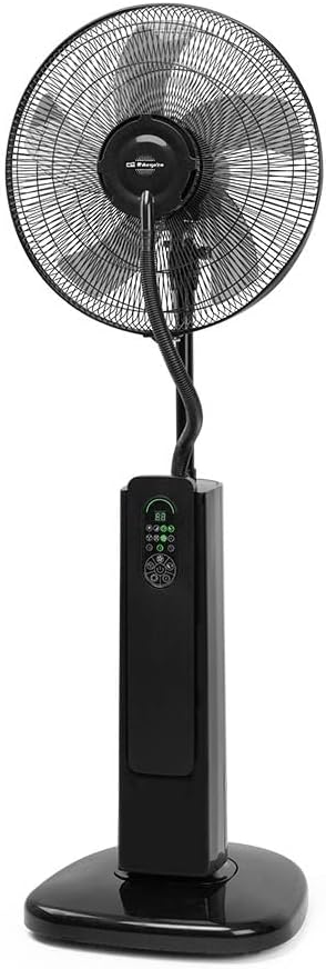 Orbegozo, 1628, SFA 7500 Ventilateur nébuliseur 60 W 5 pales 40 cm 9 vitesses Réservoir 1, 8 L, Noir