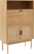 Meuble, Secrétaire Amana cannage rotin l90cm, Bois – BAÏTA