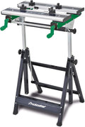 Holzkraft, Établi, Stürmer 5900010 SWT 100 Table de travail inclinable et réglable en hauteur avec mâchoires, Noir/Vert/Argent