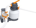 Bestway 220-240V, Filtre à Sable 5, 678 m3/h, Pompe 230 W 220-240V, Blanc/Gris/Orange, préfiltre, diffuseur ChemconnectTM