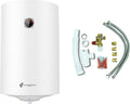 Sannover Thermique, Chauffe-eau électrique, Chauffe Eau Electrique Mural Vertical Blindé Bypso Sannover 50 Litres + Kit d'Installation, Blanc