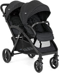Joie, Tandem, Naissance à 15 kg, Noir, Ultra Légère 10, 5 kg, Poussette Double Légère, Pliage Compact 1 Main, Compatible Coque Siège Arrière