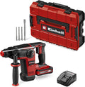 Professional Marteau perforateur sans fil TP-HD 18/28 Li BL +4, avec batterie 3, 0 Ah Plus et chargeur) – Einhell, Rouge/Noir, 1 x 3, 0 Ah+, 3 J