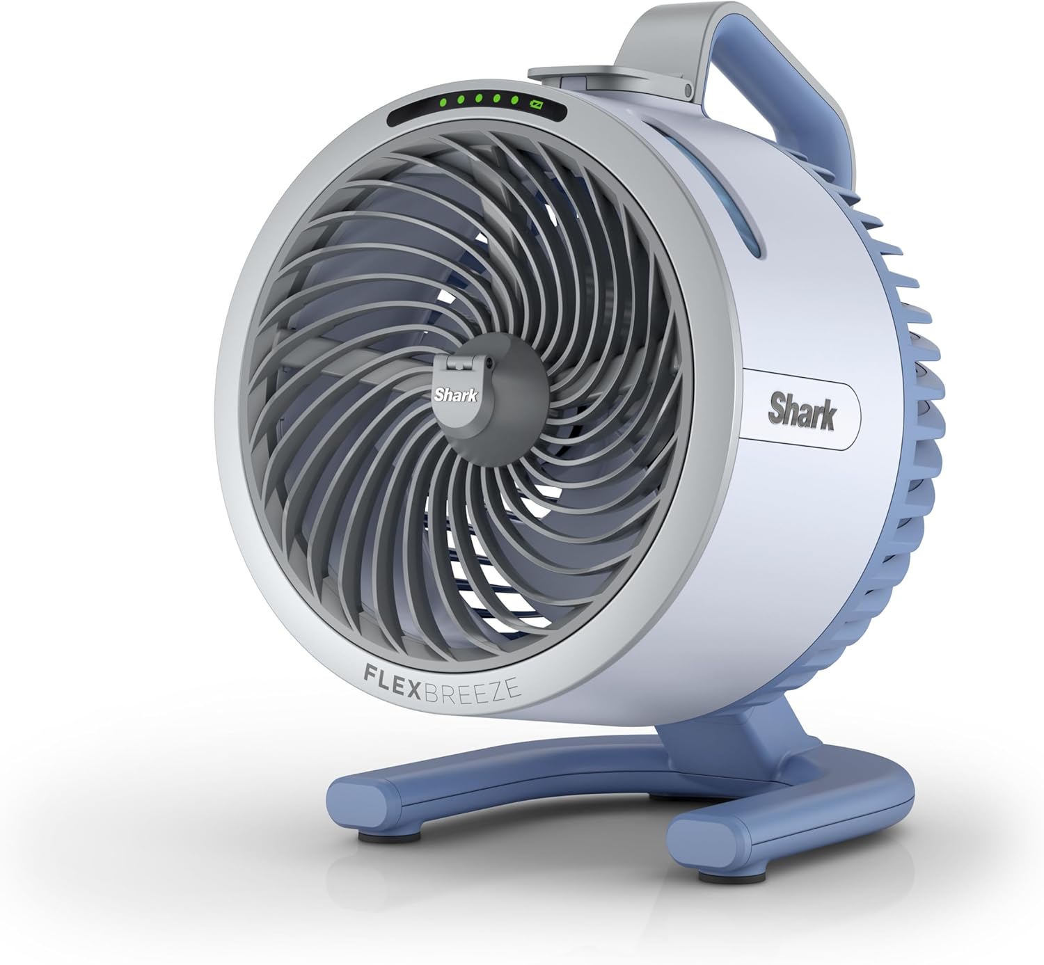 Shark FA050EUBL rafraîchisseur d'air silencieux intérieur/extérieur, 5 réglages de vitesse, avec/sans fil, Gris/Bleu, léger