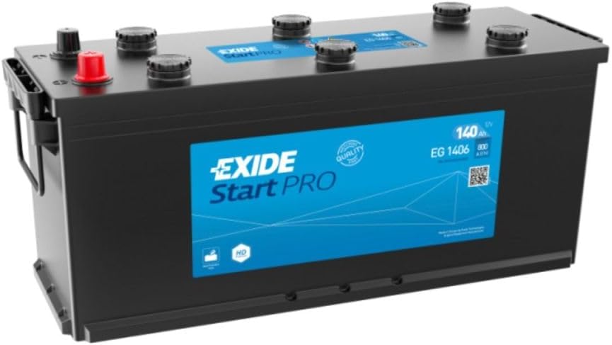 Exide Technologies EG1406, Eclairage intérieurs, 800 CCA, Noir/Bleu, START PRO (HD) EG1406