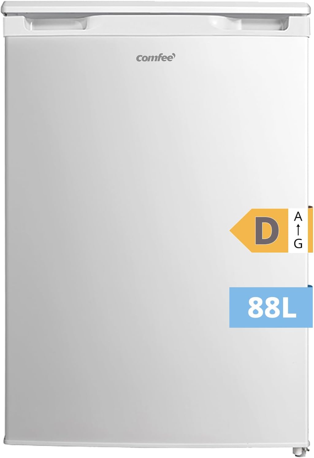 Comfee RCU83WH3EU ' RCU83WH3EU(E) Congélateur vertical indépendant 88 Litres, 3 tiroirs, Thermostat réglable, Blanc, Congélateur grande capacité