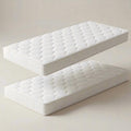 Lot de 2 Matelas 90x190, Épaisseur 10cm Matelas Ergonomique, Blanc – Luxirest