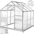 tectake, Serre, 190x185x195 cm, Argent/Translucide