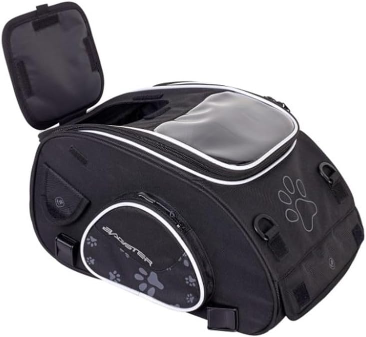 Bagster, Sacoche réservoir, Sacoche de réservoir Bagster Puppy Small 20L Transport Animal de Compagnie Moto, Noir