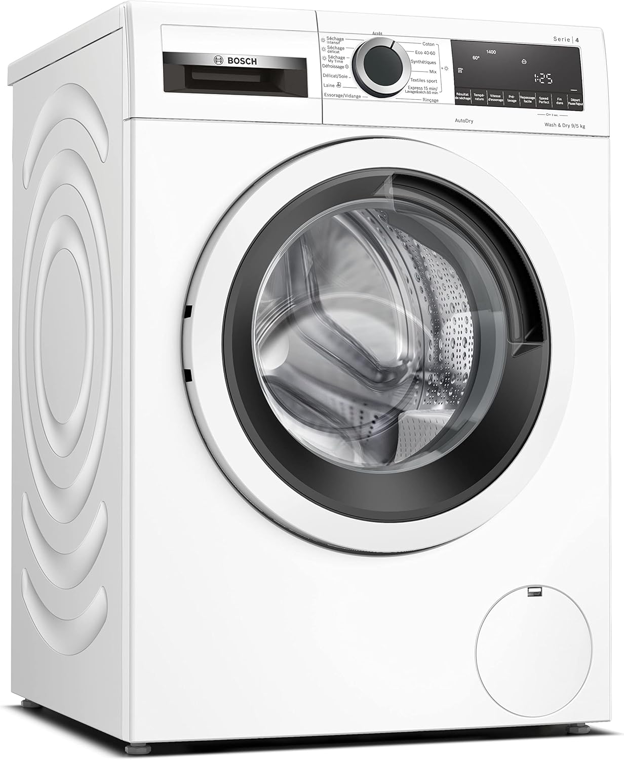 Bosch WNA144V0FR Lave linge séchant, 9/5 kg, WNA144V0FR, Série 4, 1400 trs/min, Blanc