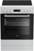 Beko FBE67300WCS, Cuisinière vitrocéramique, FBE67300WCS, Blanc/Noir