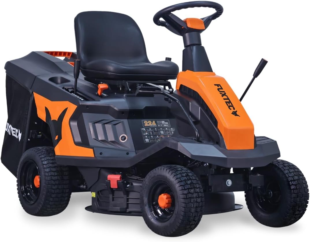 Fuxtec FX-RMR66 Tondeuse Thermique autoportée FUXTEC FX-RMR66, Largeur de Coupe 66 cm, Hauteur de Coupe réglable, pour Grandes Surfaces