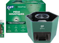 Piège électrique à moustiques et moustiques Tigres, portée 300 m2, silencieux et sans odeur – K.PRO, Vert/Noir, programmable 4h/6h/12h