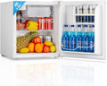 FOHERE Mini Réfrigérateur 46L, Petit Frigo Compact et Thermostat Réglable, Idéal pour Cuisines, Blanc, Silencieux, Porte Réversible