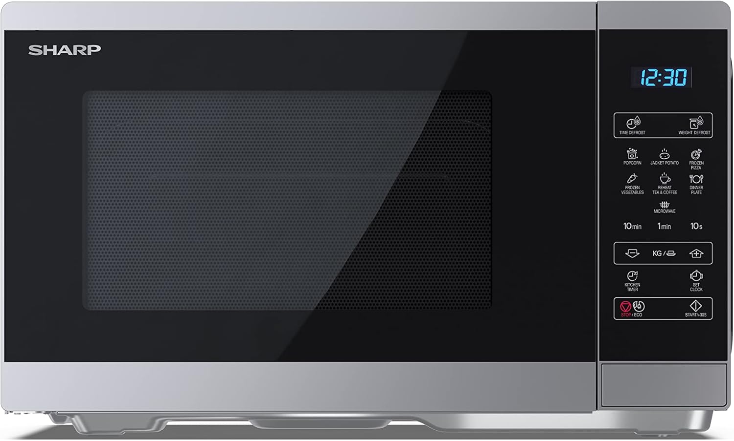 Four micro-ondes, YC-MS252AE-S – Sharp, Noir/Gris, Gris, Solo, Numérique