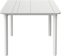Noa Table carrée Intérieure, Extérieur 90x90 – Resol, léger, 2-4 Personnes, Pied Blanc, Panneau Blanc, Jardin, terrasse, Balcon, Salon