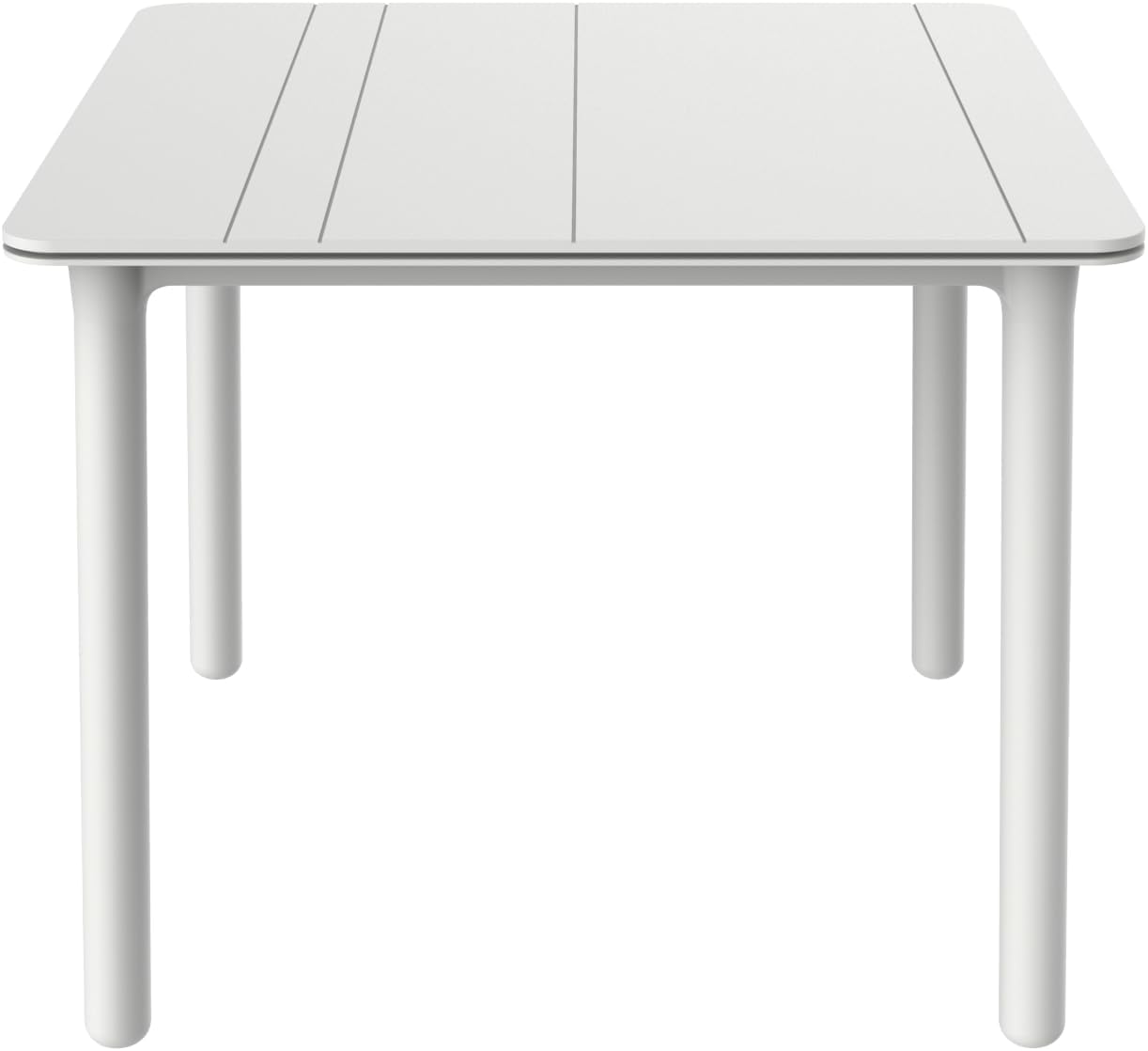 Noa Table carrée Intérieure, Extérieur 90x90 – Resol, léger, 2-4 Personnes, Pied Blanc, Panneau Blanc, Jardin, terrasse, Balcon, Salon
