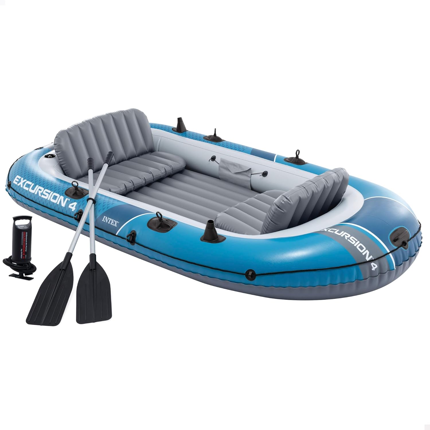 Bateaux pneumatique, Gonflé: 315 x 165 x 43 cm – Intex, Bleu/Gris