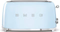 Grille-pain 4 Tranches TSF02PBEU, 2 Fentes 36 mm – Smeg, 6 Niveaux de Brunissage, 1500 W, Fonction Chauffage, Décongélation et Bagel