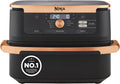 NINJA AF500EUCP, Friteuse sans huile, Dual Zone Avec Séparateur Amovible, Grand Tiroir de 10.4 L, 7-en-1, AF500EUCP, Noir & Cuivre