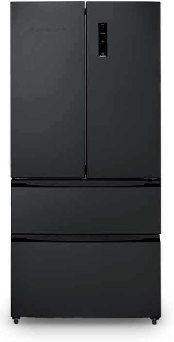 Schneider SCFD558NFB Réfrigérateur multiportes, SCFD558NFB, No frost, 3 clayettes verre, 531L, 345+186, 41dB, Noir mat