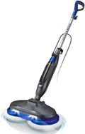 EZICLEAN, Balai 2 en 1: Nettoyeur Vapeur/Cireuse de Parquet Steam Wave 360, Noir/Bleu