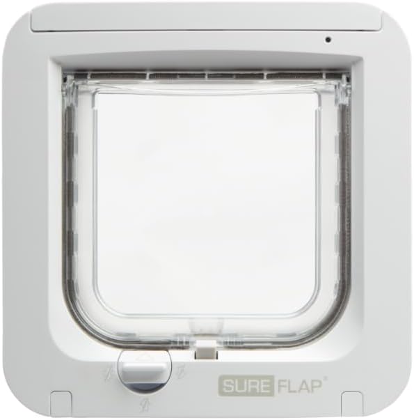 SureFlap, Chatière à Puce électronique SureFlap, Compatible avec Le médaillon d'identification par radiofréquence et avec Les puces, Blanc