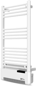 Radiateur sèche serviettes avec fluide 500W + soufflerie 1000W – WARM TECH, Blanc, Warmtech