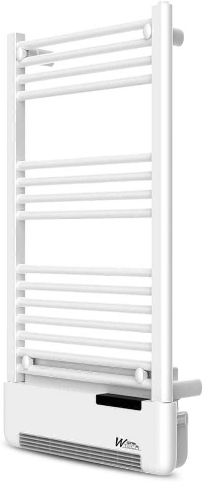 Radiateur sèche serviettes avec fluide 500W + soufflerie 1000W – WARM TECH, Blanc, Warmtech