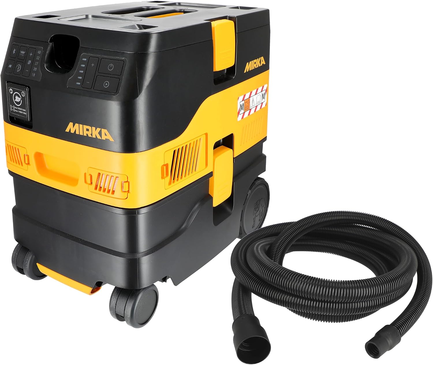 Mirka Aspirateur Industriel Classe M avec système de Nettoyage Automatique et Tuyau 4 m, DEXOS 1217 AFC, pour Ponceuse et Atelier