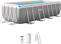 kit Piscine Prism Frame rectangulaire Tubulaire (l) 4, 00 x (l) 2, 00 x (h) 1, 22m – Intex, Gris/Blanc