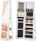 1628, pour Chambre, Blanc Nuage JJC008W03, Armoire avec Miroir – SONGMICS, avec Éclairage Réglable, Organisateur à Bijoux, Verrouillable
