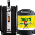 PerfectDraft, Pack Tireuse À Bière + 1 Fût Chouffe 6L, Écran LED Température, Refroidissement À 3°C, Noir/Jaune, 30 Jours Fraîcheur