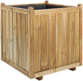 CERLAND, Bac à fleurs, Bac à Fleurs carré en Bois Vendôme, 70 x 70 x 75, Bois