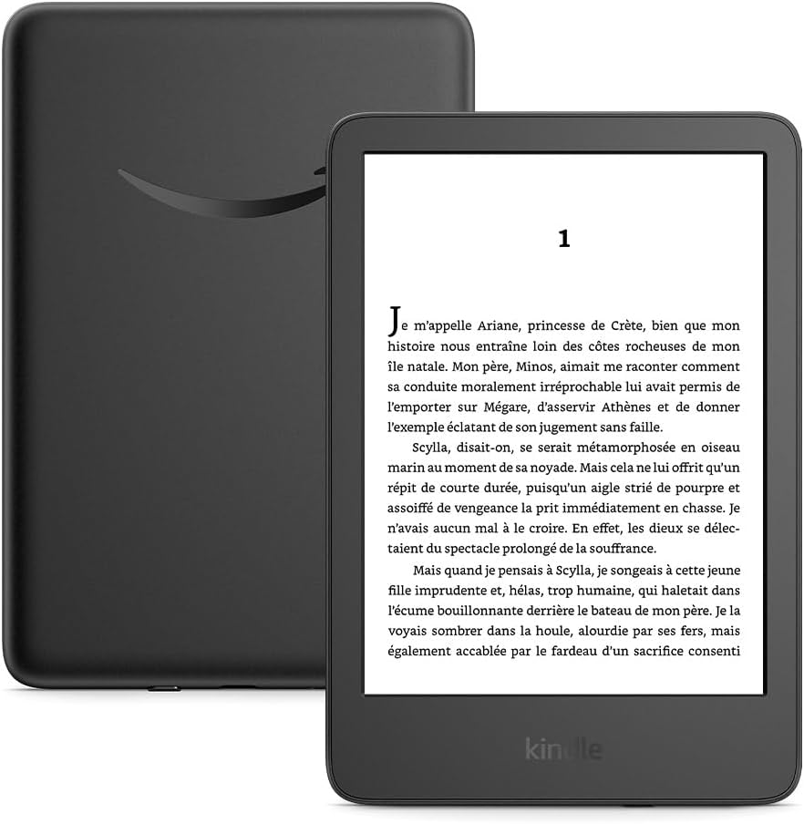 1628, 16 Go, avec écran antireflets – Amazon, - Le plus léger et compact, changements de page plus rapides et éclairage avant réglable, Noir