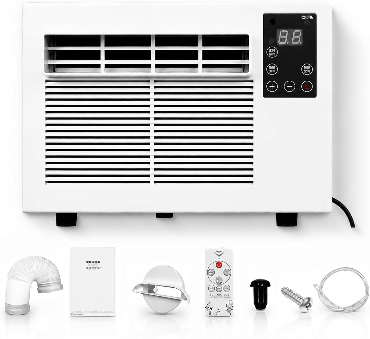 FgdVrelnor Climatiseur de Camping Portable, 1876 BTU AC, Spot Cooler Silencieux avec Télécommande, pour Tente 1-5m2, Blanc/Noir, Plein Air