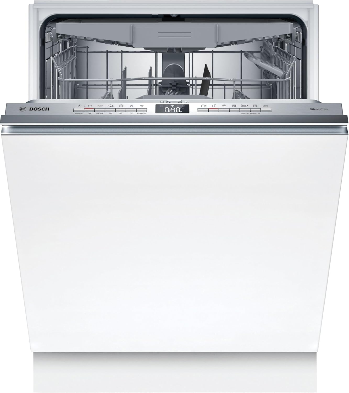 Bosch SMV4HCX07E lave-vaisselle tout intégrable, 60 cm, Blanc, SMV4HCX07E, Série 4