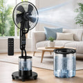 Mixtric Ventilateur sur Pied Brumisateur 4L 2026 avec Télécommande, 5 Vitesses, 3 Modes Refroidissement pour Maison, Noir, Chambre